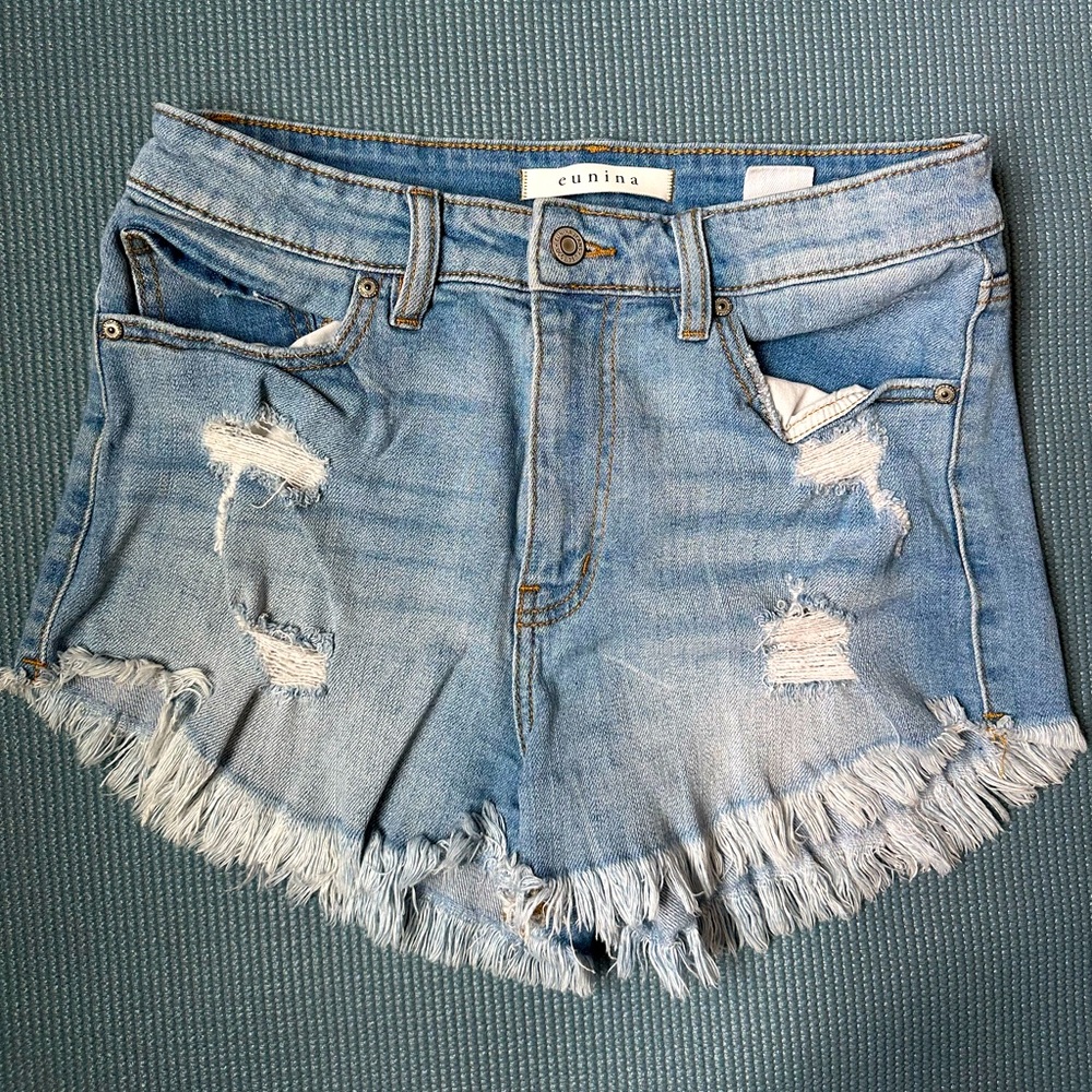 Eunina High Rise Cut Off Jean Shorts